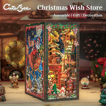 CUTEBEE Christmas Wish Store DIY Book Nook Kit