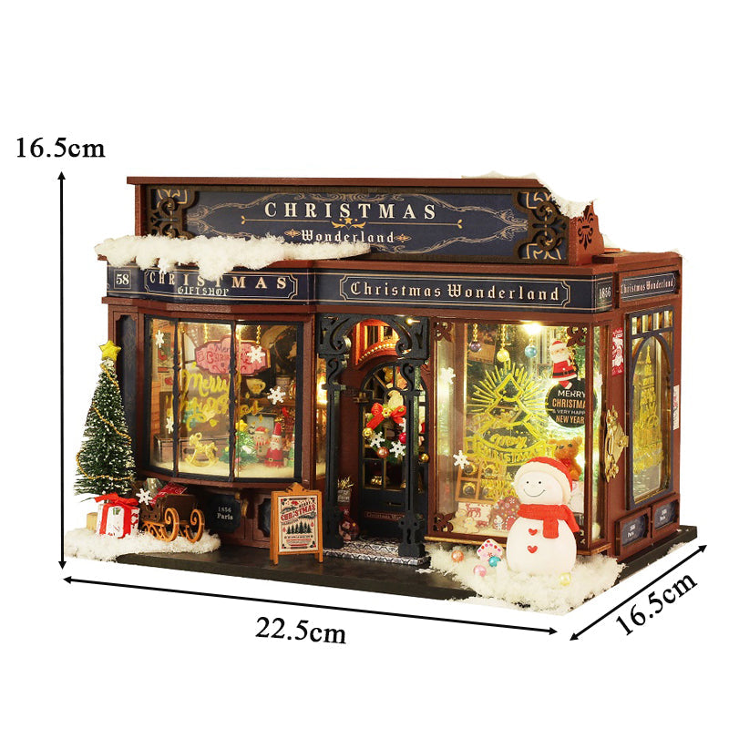 Christmas Gift Shop DIY Dollhouse Kit