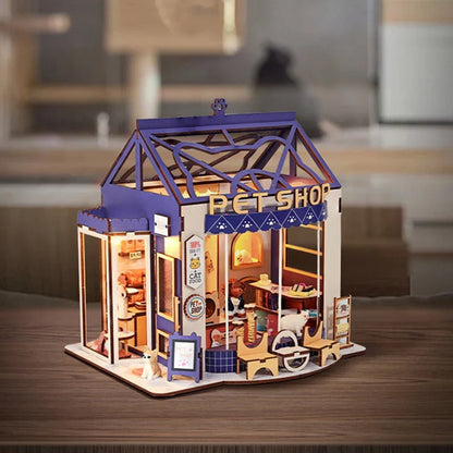 Street View Pet Shop DIY Dollhouse Kit