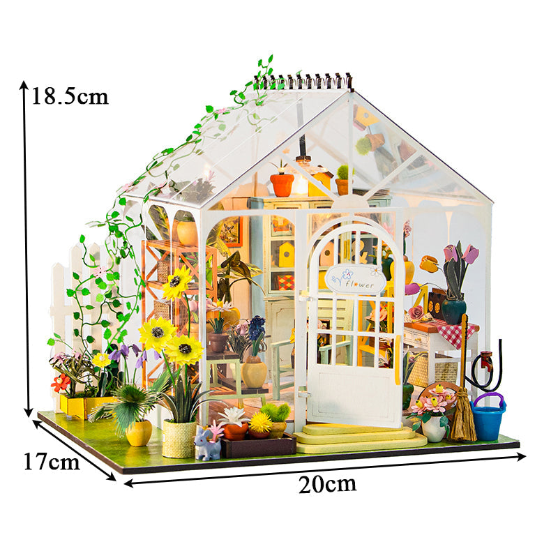 Sunshine Flower Garden House DIY Dollhouse Kit