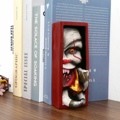 IT the Clown Resin Sculpture Bookshelf Insert