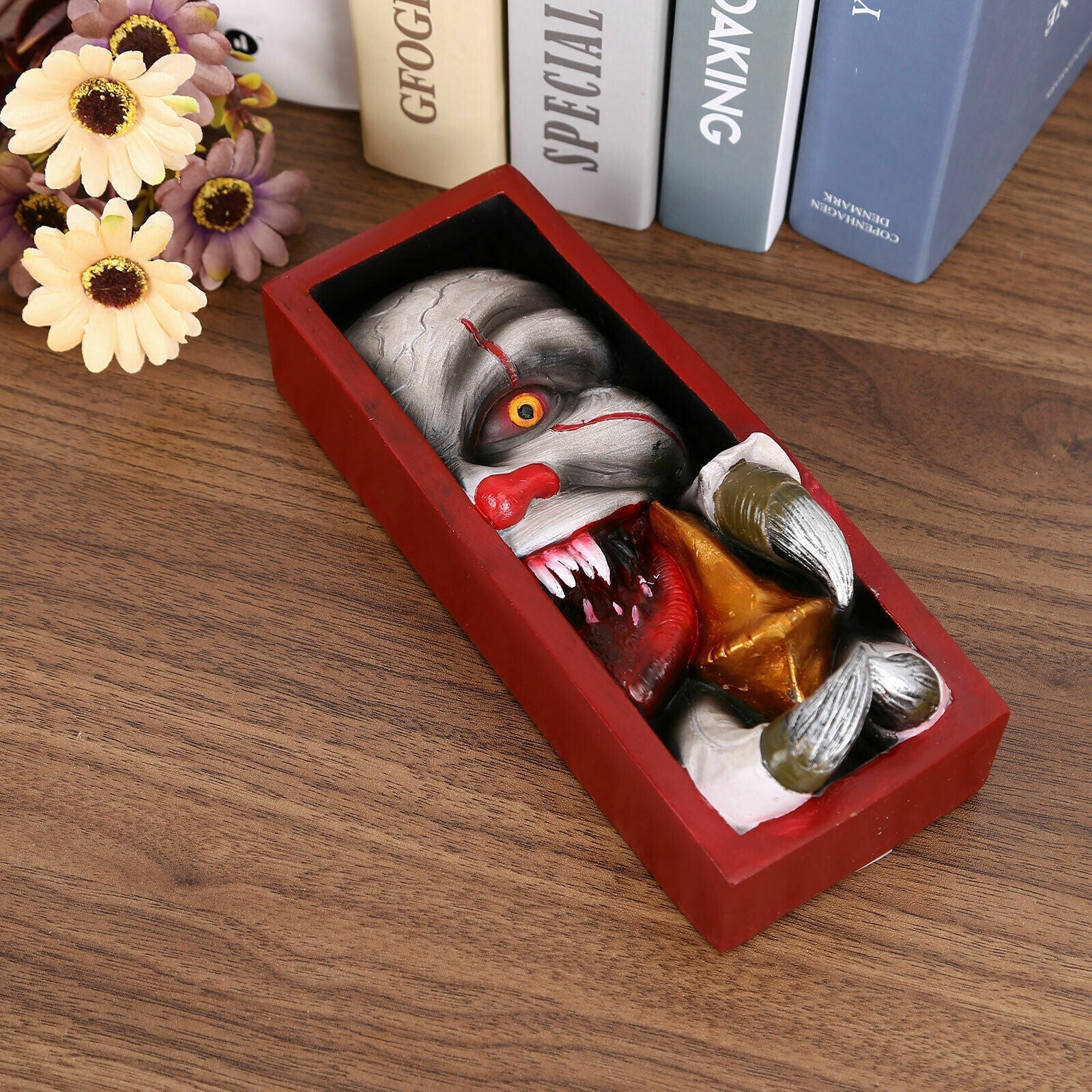 IT the Clown Resin Sculpture Bookshelf Insert