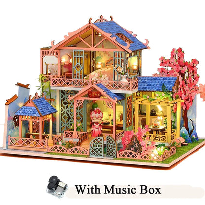 Peach Blossom Attic DIY DollHouse Kit