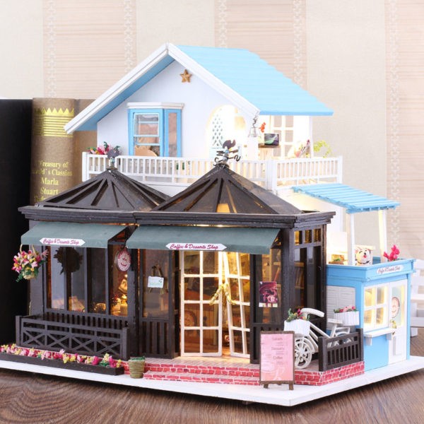 HTB1ZnNnarZnBKNjSZFrq6yRLFXav 600x600Sweet Coffee DIY Miniature Dollhouse Kit - Dollhouse Australia