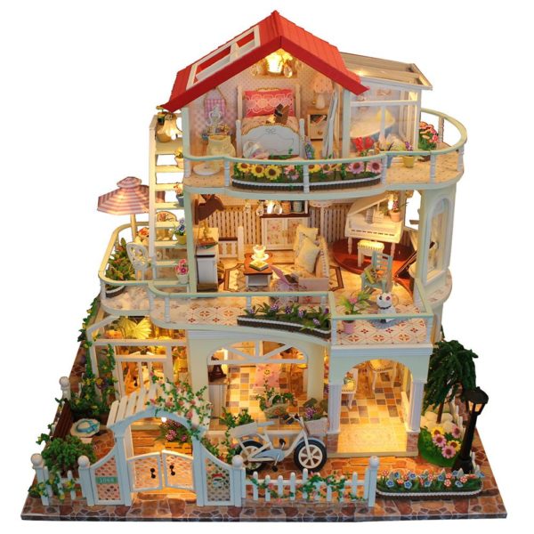 He6be948f68ac4ceca5608b9971992c64B 600x600Princess Villa DIY Miniature Dollhouse Kit - Dollhouse Australia