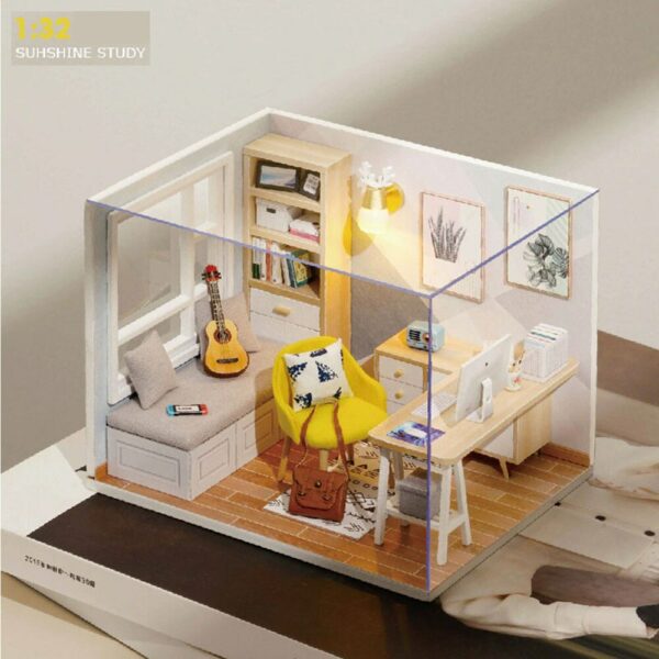 Sunshine Study DIY Miniature Room Kit4b78119a708747d5a7ae59bcdfe1cca2N - Dollhouse Australia
