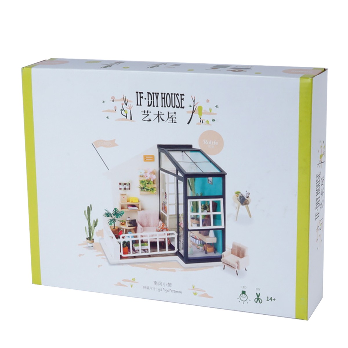 Robotime DIY Miniature House Balcony Daydreaming 3d Wooden Model Kit for sale online