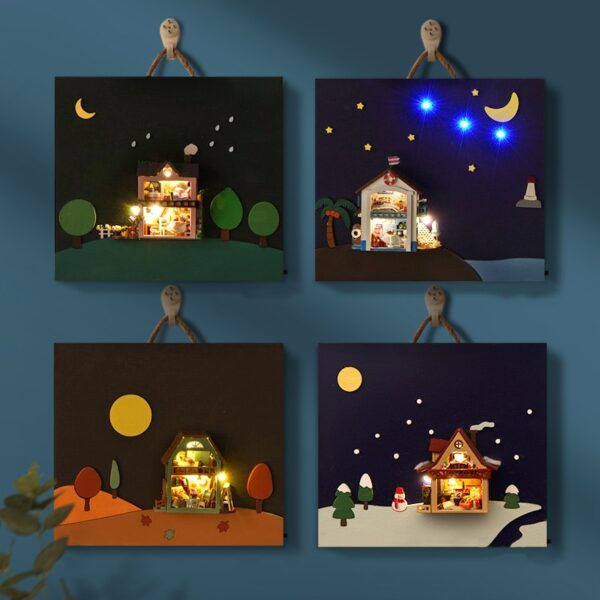 Magic Moment Night Lamp Style DIY Wooden Frame