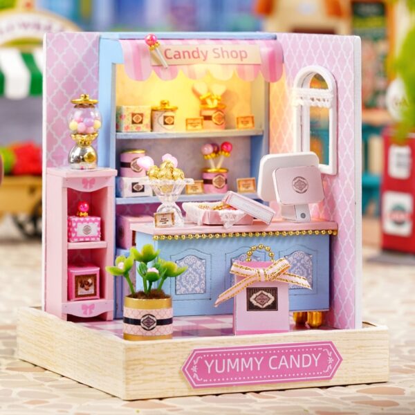 Mini Casa Candy Shop QT045 DIY Wooden Doll House
