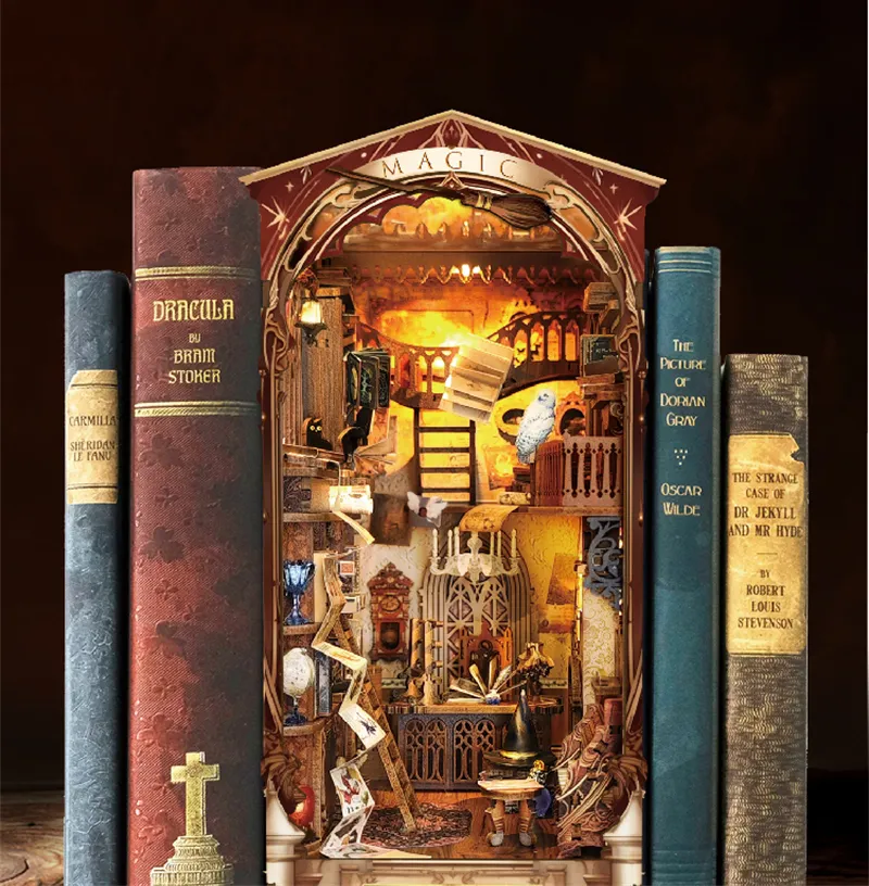 Magic House SQ14 DIY Wooden Book Nook