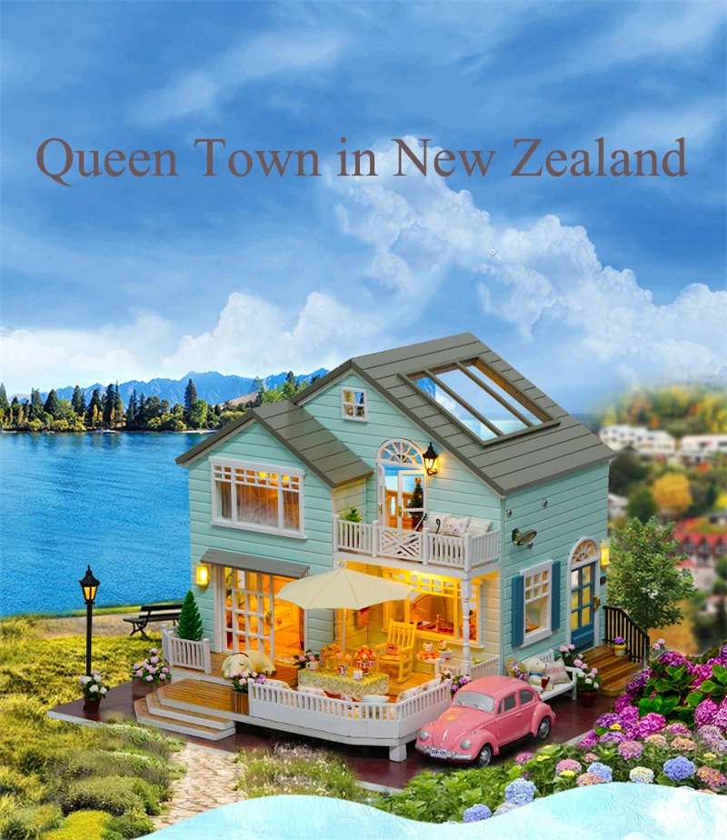 Queen Town 1035 DIY Wooden Dollhouse