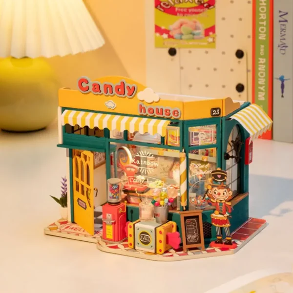 xJJtRolife DIY Mini Dollhouse Model Kits DIY Dollhouse Rainbow Candy House Kids Miniature Fantasy Doll House - Dollhouse Australia