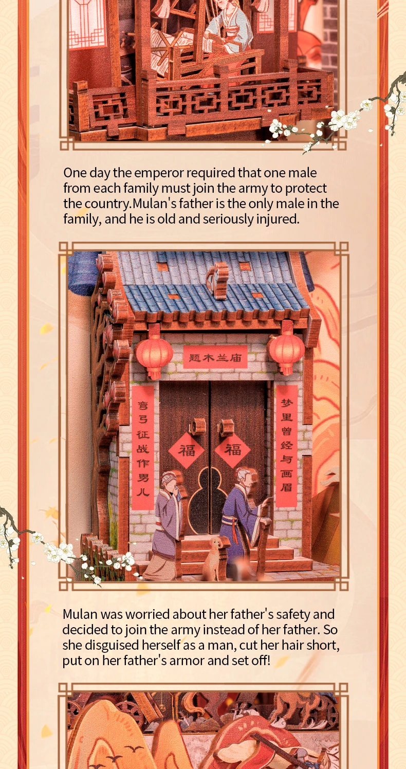 Cutebee Legend of Mulan DIY Book Nook Kit