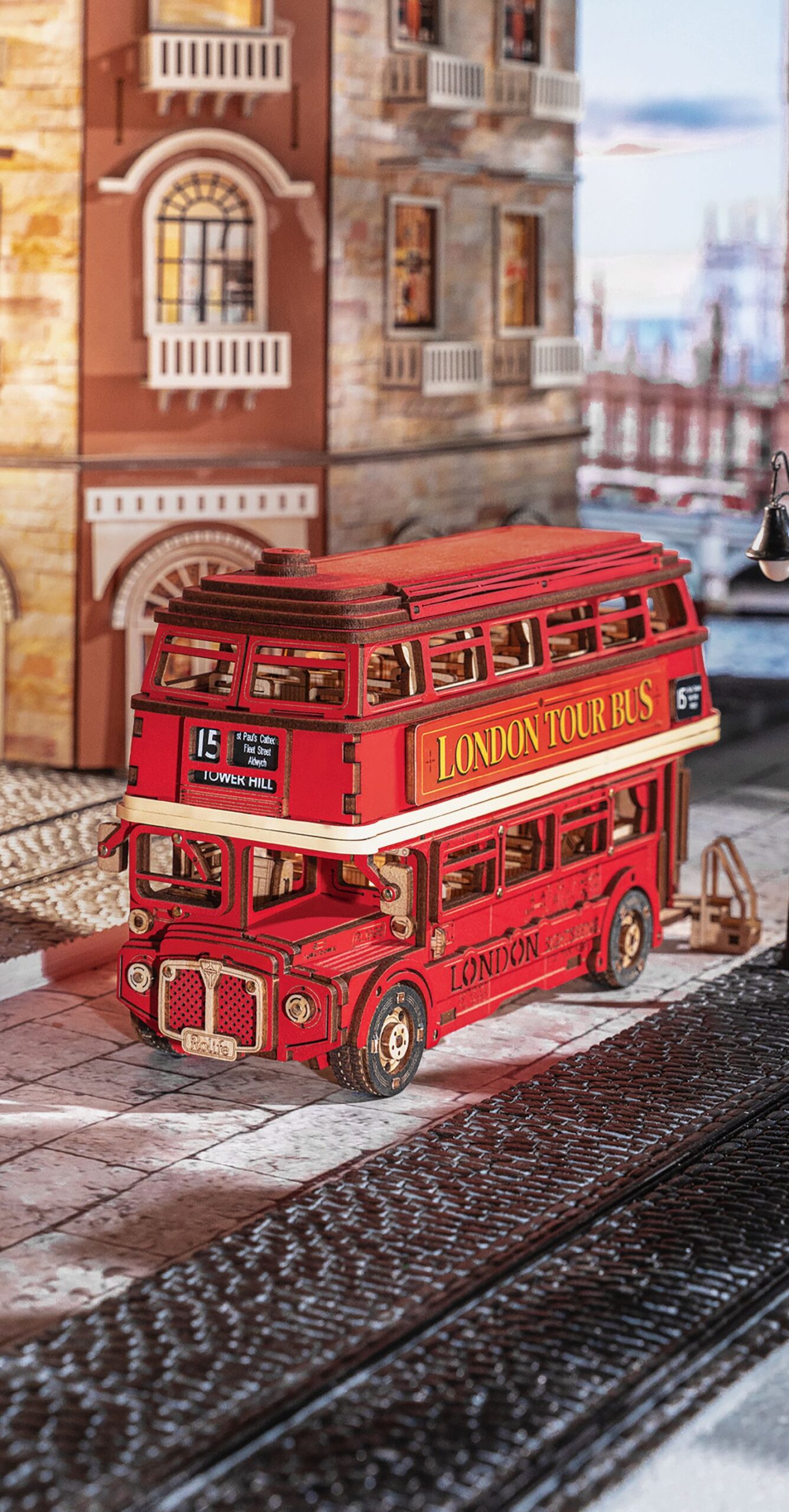 Robotime Rolife London Tour Bus DIY Miniature Kit