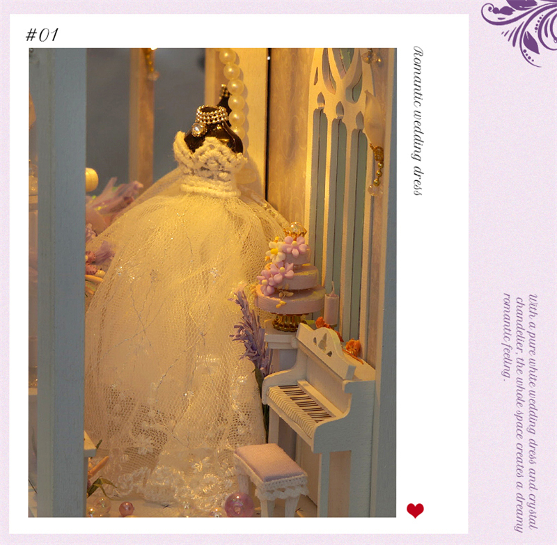 Romantic Wedding Dress DIY Book Nook Kit